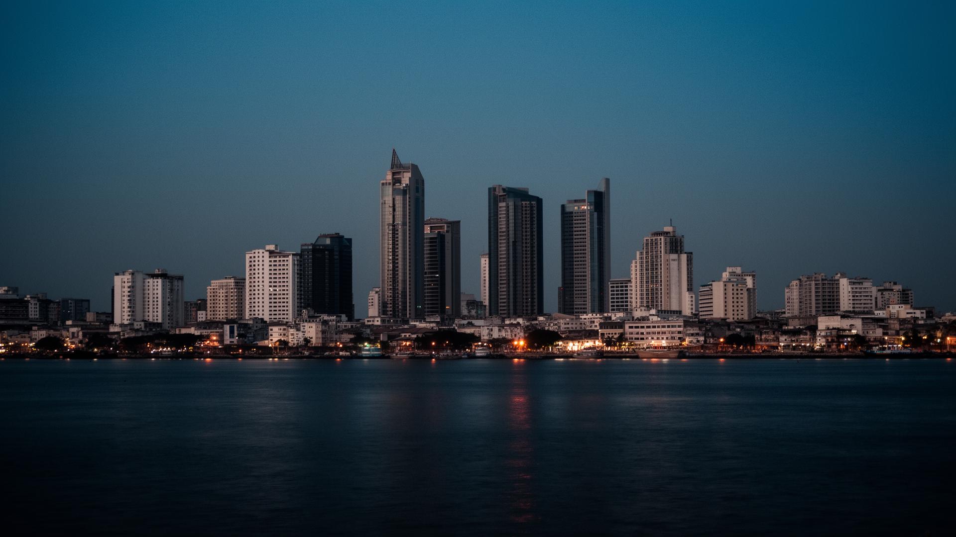 Lagos skyline at dusk
